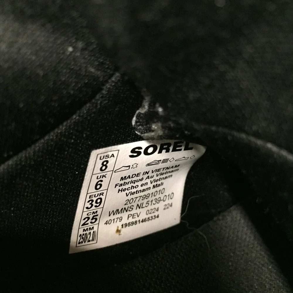 Sorel Out N About III Low Waterproof‎ Sneakers Black Sea Salt NL5139-010 USA 8